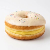 Dona rellena vainilla/choco blanco